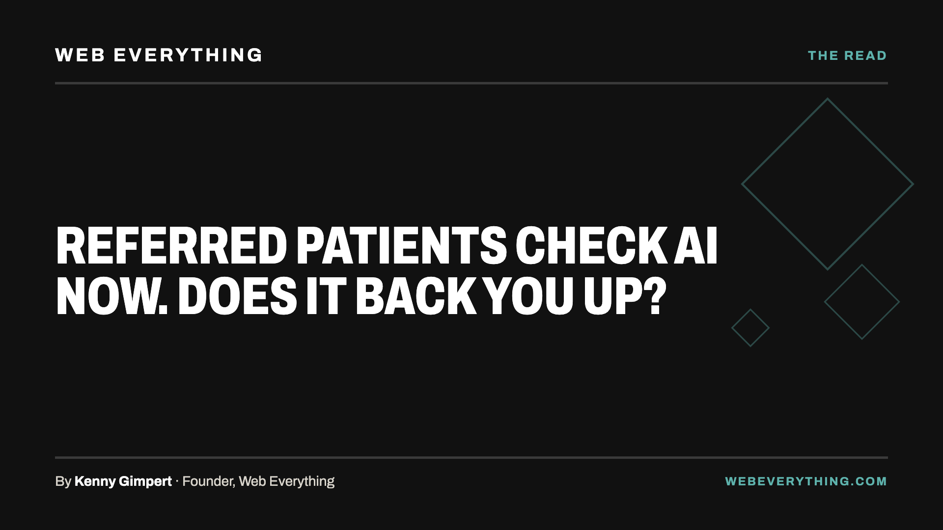Kenny Gimpert, Founder of Web Everything, on referred patients checking AI before they call and AI visibility for orthopedic practices